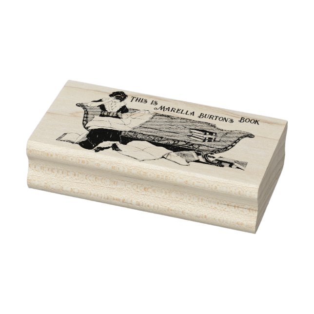 Sello de nombre de propiedad de libro de ocio vict (Sello)