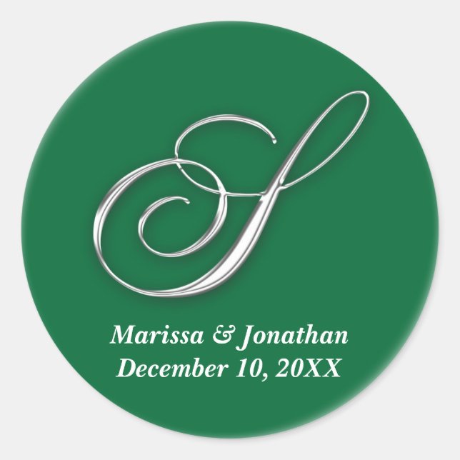 Sello de nombres personalizados del monólogo verde (Anverso)