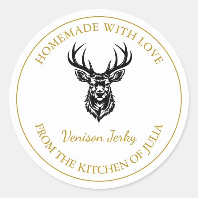 Sello de oro casero Venison Jerky (Anverso)