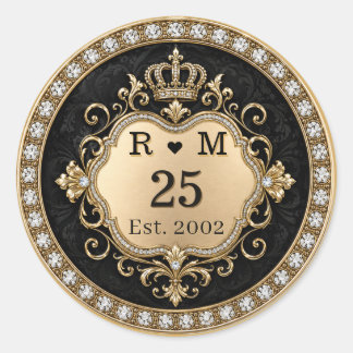 Sello de oro Monograma 25 Aniversario