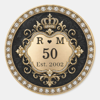 Sello de oro Monograma del 50 Aniversario