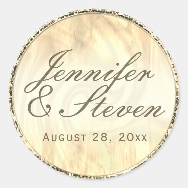 Sello de oro suave monograma personalizado (Anverso)