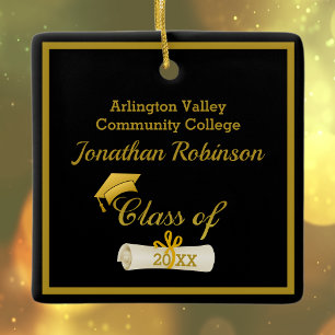 Sello de oro y diploma Ornamento cerámico