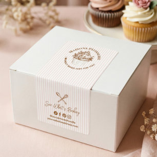 Sello de Panadería de Agradecimiento de Cupcake Fl
