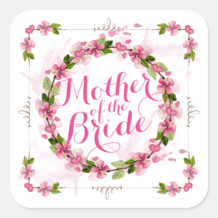 Sello de Pegatina de color de agua de la madre de 