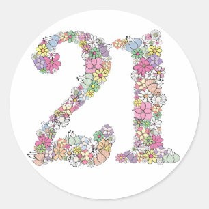 Sello de Pegatina de etiquetas número 21 de Bouque