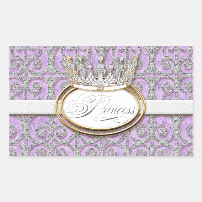 Sello de Pegatina de la Corona de la Princesa Real (Anverso)