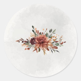 Sello de Pegatina de Sobre Floral de Otoño Malhumo