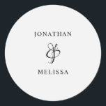 Sello de Pegatina de sobres de Boda de guión moder<br><div class="desc">Sello de Pegatina de sobres de Boda de guión moderno simple</div>