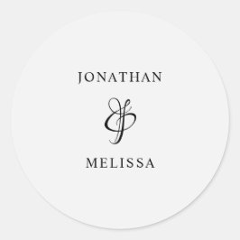 Sello de Pegatina de sobres de Boda de guión moder