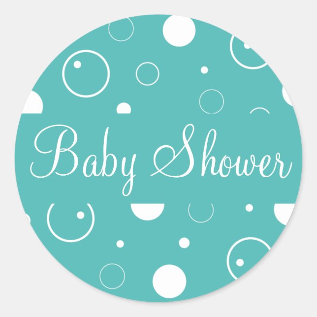 Sello de Pegatina de sobres de burbujas de Baby Sh (Anverso)