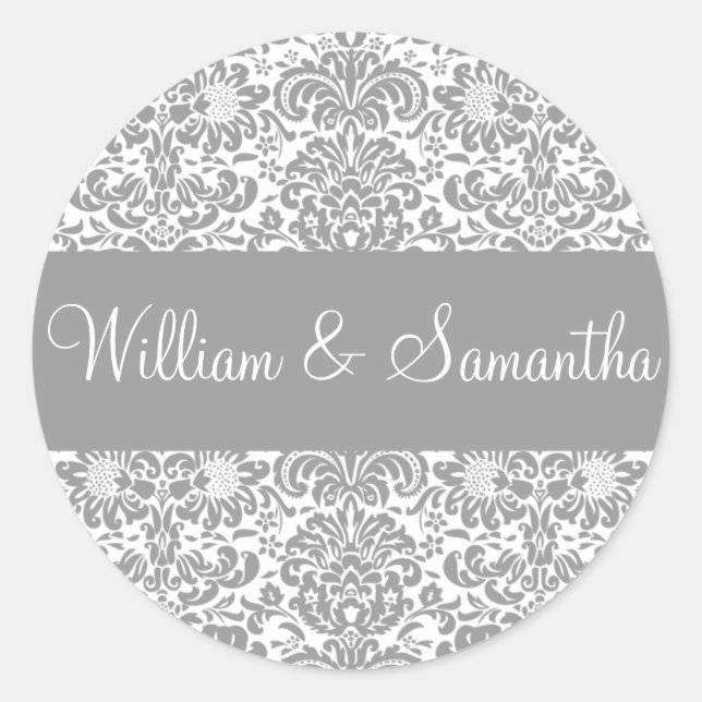 Sello de Pegatina de sobres de damasco personaliza (Anverso)