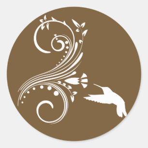 Sello de Pegatina de sobres de Hummingbird de choc