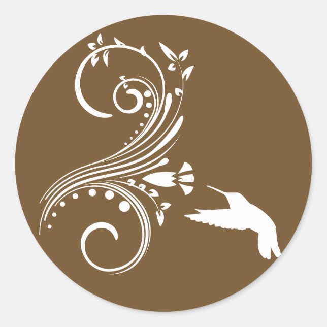 Sello de Pegatina de sobres de Hummingbird de choc (Anverso)