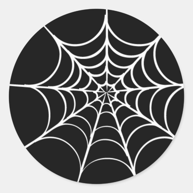Sello de Pegatina de sobres Spiderweb de Halloween (Anverso)
