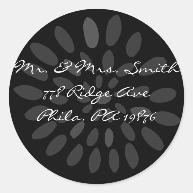 Sello de Pegatina de tarjeta de respuesta de Boda  (Anverso)