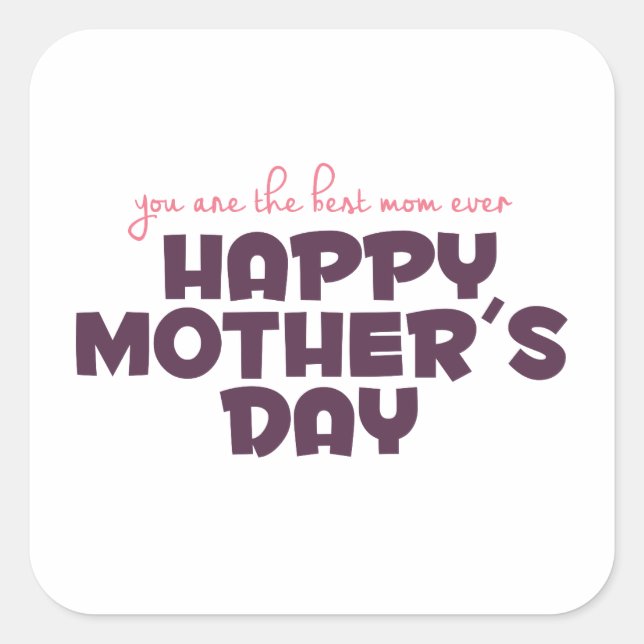 Sello de Pegatina del Día de la Madre (Anverso)