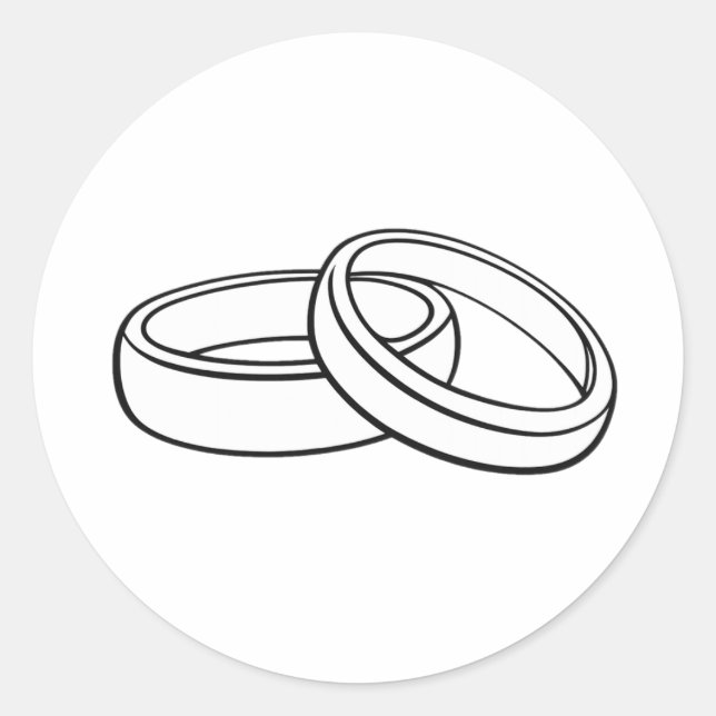 Sello de Pegatina para Sobre de Boda Minimalista | (Anverso)