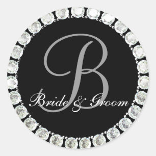 Sello de personalizable del monograma B del diaman