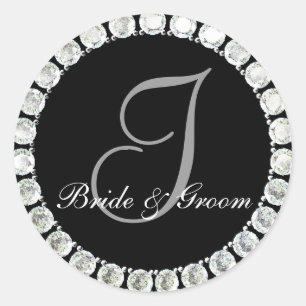 Sello de personalizable del monograma I del diaman