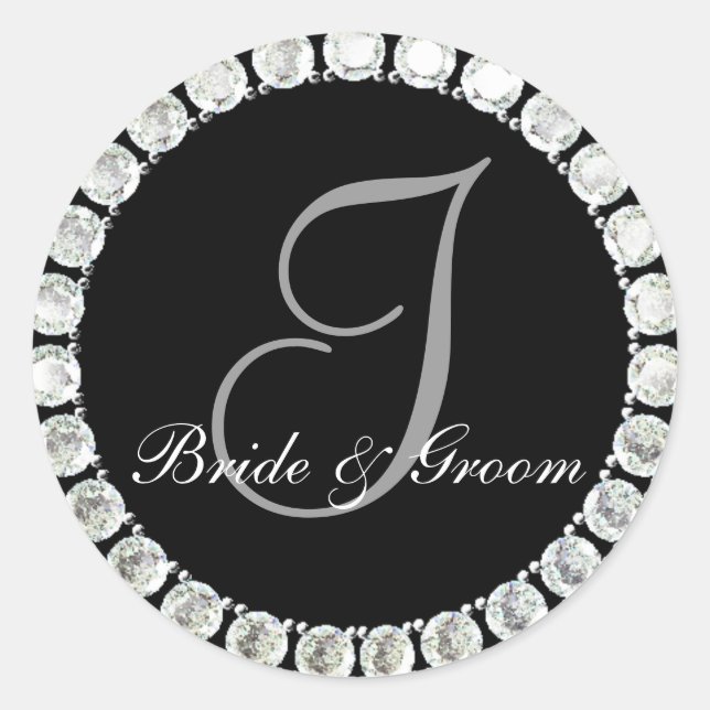 Sello de personalizable del monograma I del diaman (Anverso)