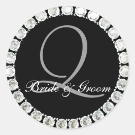 Sello de personalizable Q en monograma de diamante