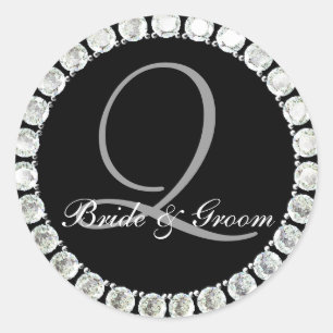 Sello de personalizable Q en monograma de diamante