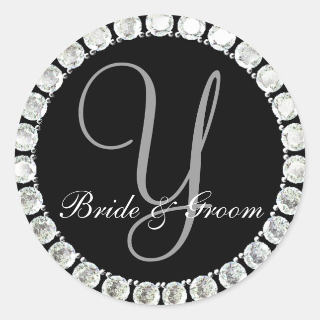 Sello de personalizable Y en monograma de diamante (Anverso)