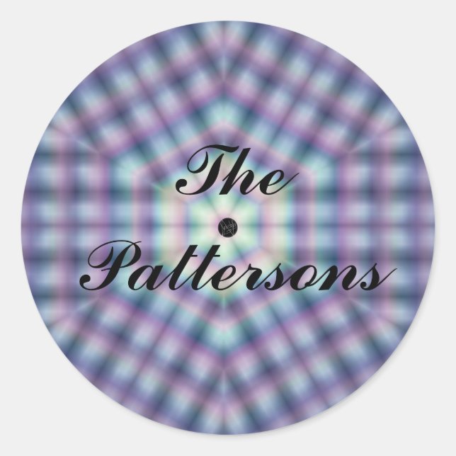 Sello de plástico azul rosado del país de Lavishly (Anverso)