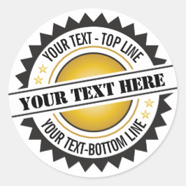 Sello de premio o premio negro y oro