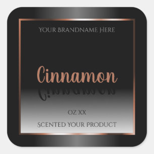 Sello de producto blanco negro Shimmery marco de o
