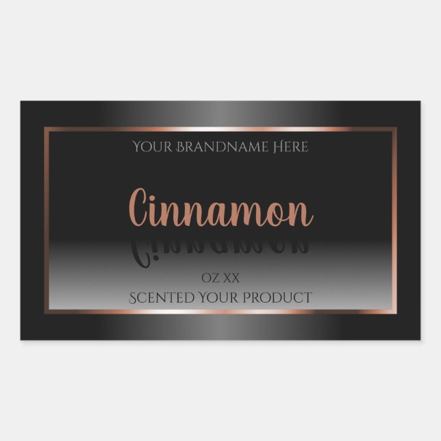 Sello de producto blanco negro Shimmery marco de o (Anverso)