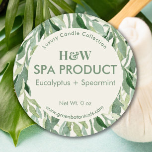Sello de producto de hojas botánicas de Eucalyptus