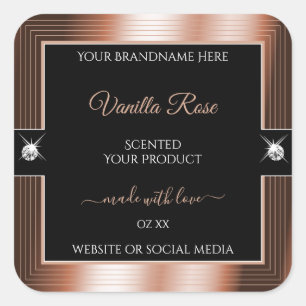 Sello de producto Elegance Black Rosa Gold Brillia