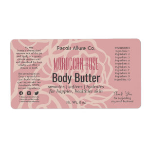 Sello de producto elegante Rosa Coral Pink Floral 