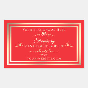 Sello de producto rojo de la captura de ojos Marco