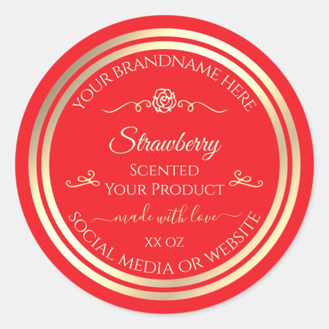 Sello de producto rojo de la captura de ojos Marco (Anverso)