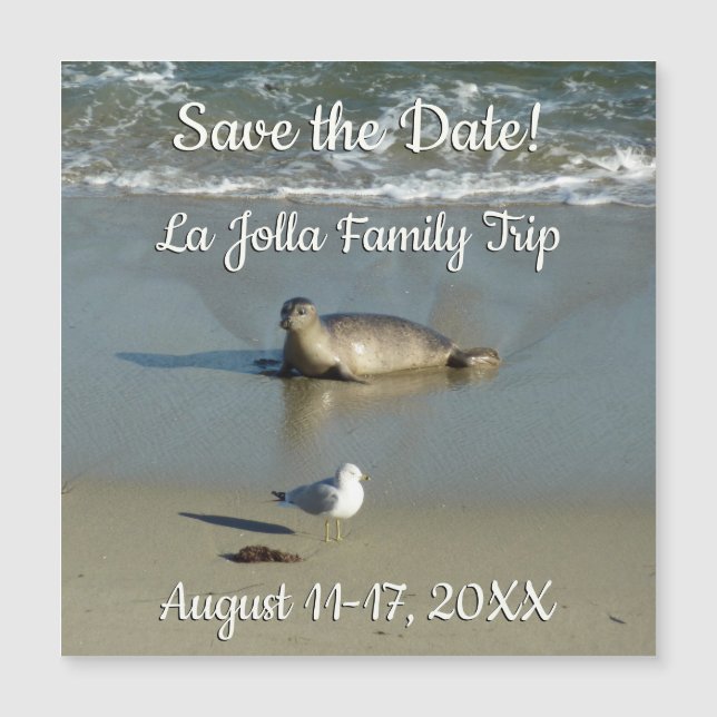 Sello de puerto en La Jolla California (Anverso)