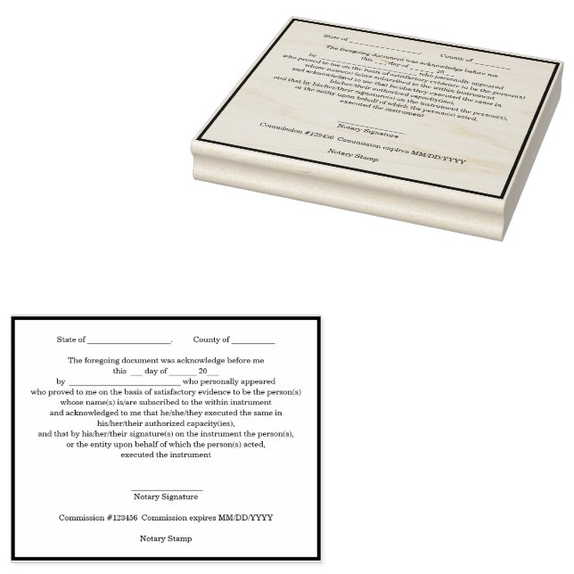 Sello de reconocimiento de notario público moderno (Sellado)