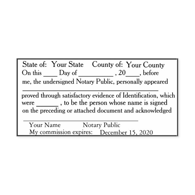 Sello de reconocimiento público estándar del notar (Diseño)