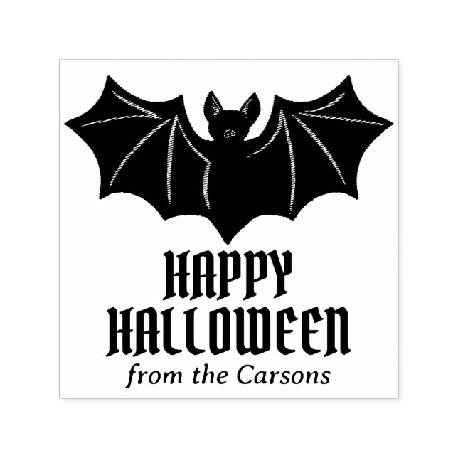 Sello de regalo de personalizado Bat Happy Hallowe (Diseño)