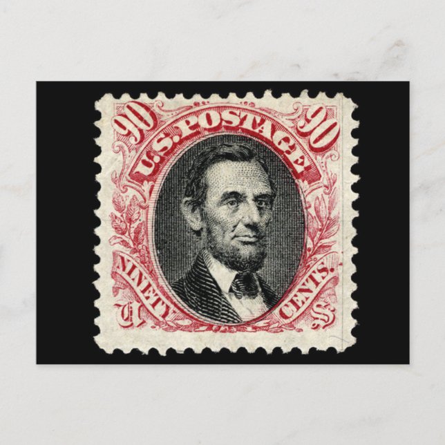 Sello de rehenes 1869 90 Centavos Postales Lincoln (Anverso)
