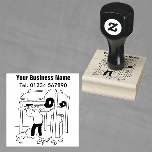 Sello de reparación y servicio de coches