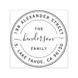 Sello de retorno de la familia de logotipos redond