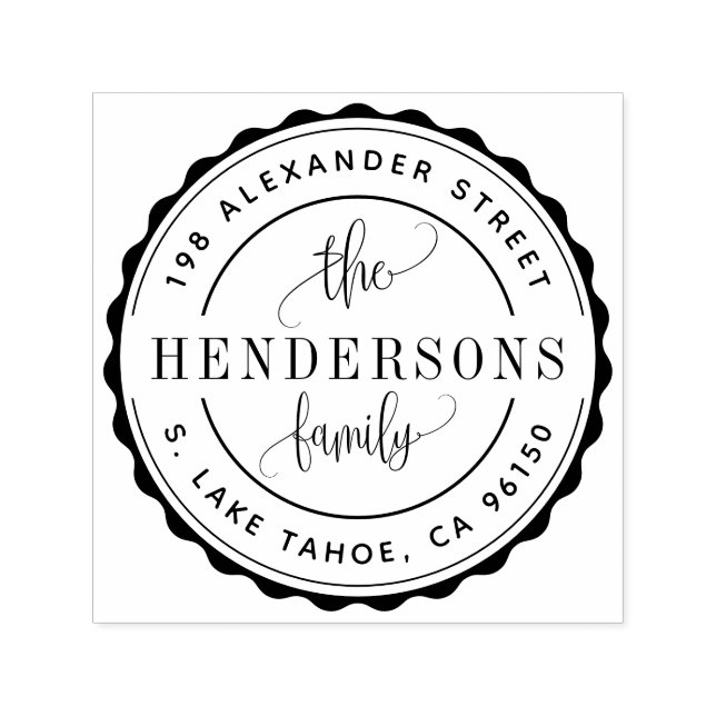 Sello de retorno de la familia de logotipos redond (Diseño)