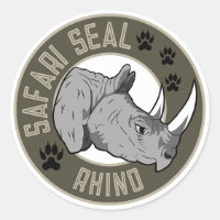 Sello de safari rino