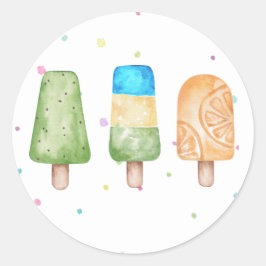 Sello de Sobre Cumpleaños Helado de Verano Niños A