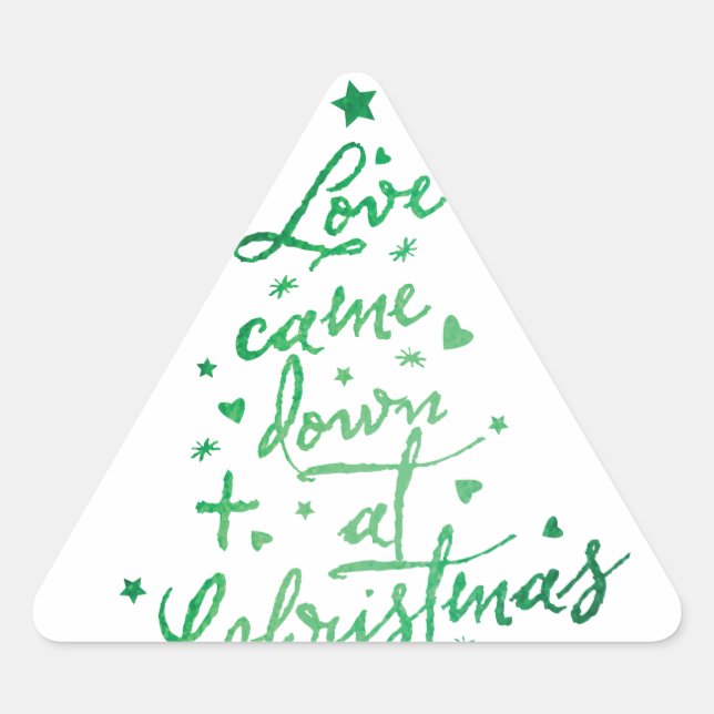 Sello de Sobre de árbol de Navidad Love Came Down (Anverso)