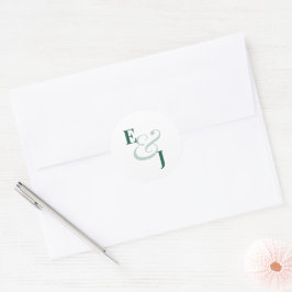 Sello de Sobre de Boda Ampersand Esmeralda