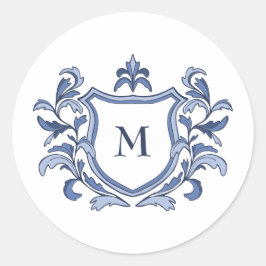 Sello de Sobre de Boda con Monograma de Cresta Vin